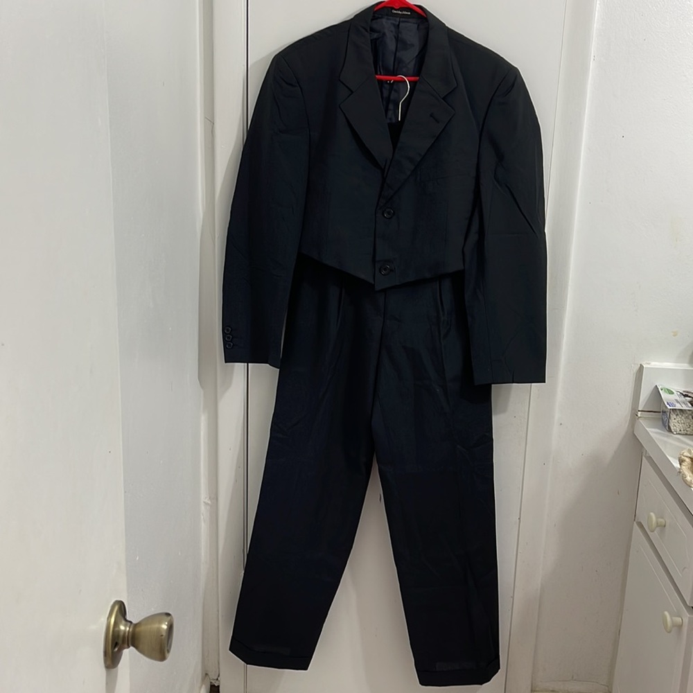 Cropped Blazer With Straight Pants